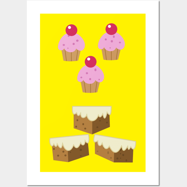 My little Pony - Cup Cake + Carrot Cake Cutie Mark V2 Wall Art by ariados4711